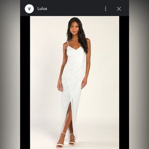 Lulu’s Forever Your Girl White Sequins Dress